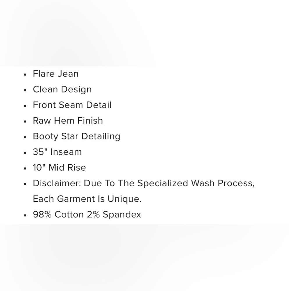 White Flare Jeans with Brown Star Accents - Picture 4 of 7